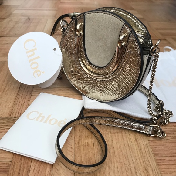 NWT Chloe Pixie Mini Metallic Crossbody Bag - Picture 7 of 8